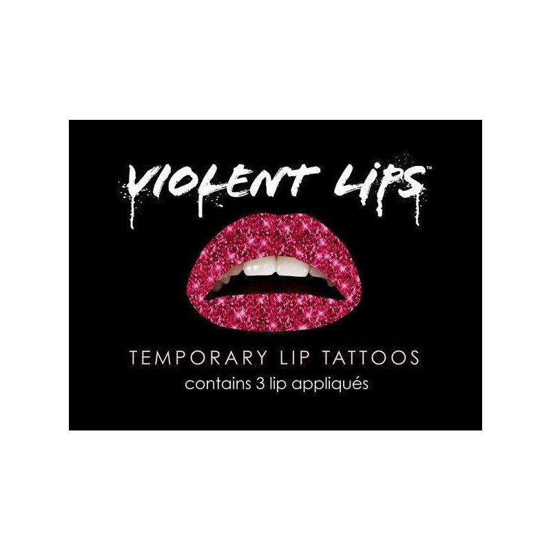 Violent Lips Red Glitter