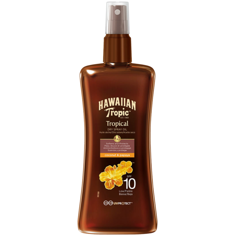 Hawaiian Protective Dry Spray Oil SPF 10 Coconut & Papaya 200ml