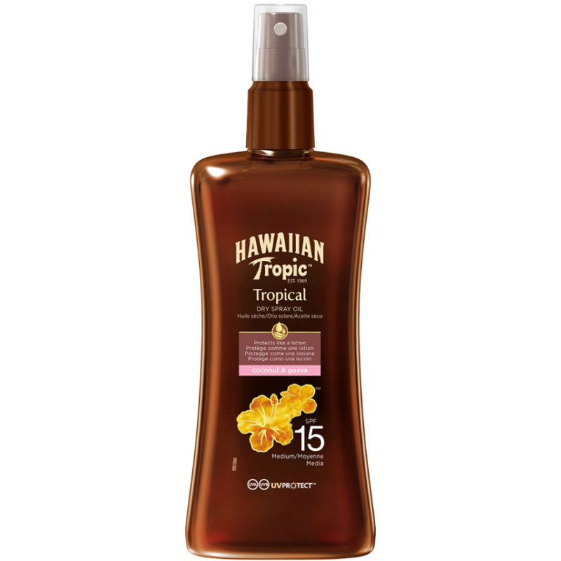 Hawaiian Protective Dry Spray Oil SPF 15 Coconut & Guava 200ml