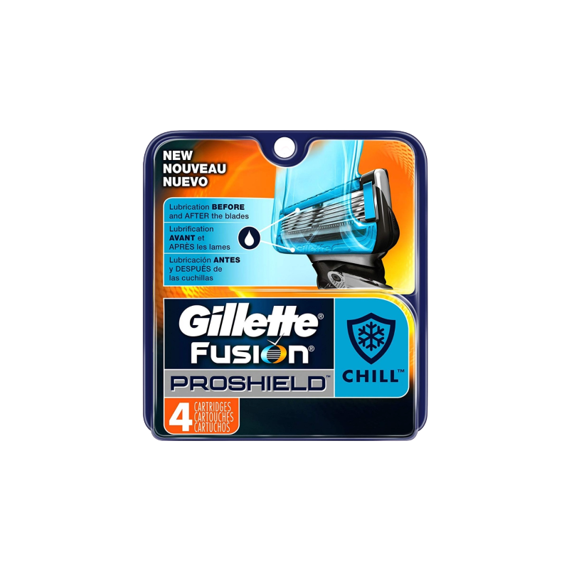 Gillette Fusion Proshield Chill Rakblad 4-Pack