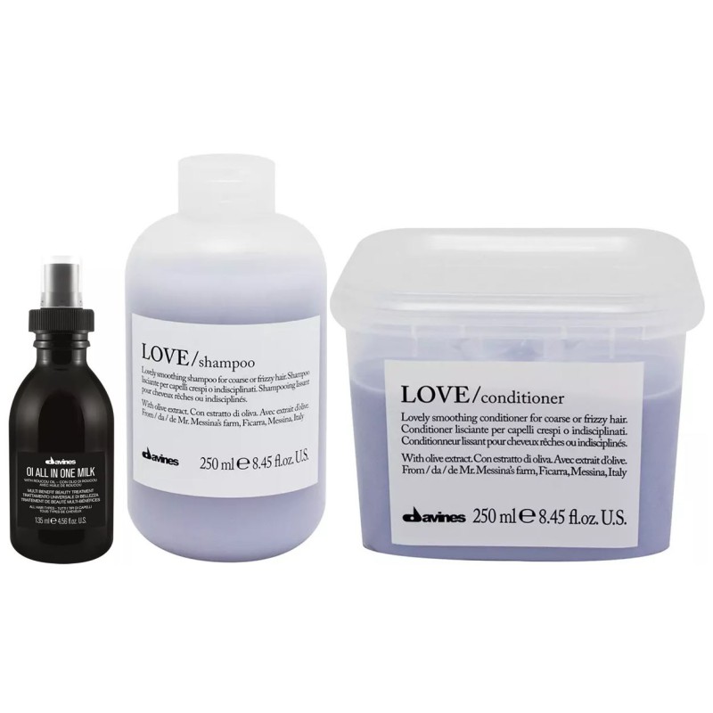 Davines love Smooth Kit Shampoo 250ml + Conditioner 250ml + Oi All In One Milk 135ml