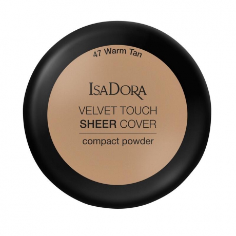 IsaDora Velvet Touch Sheer Cover Compact Powder 47 Warm Tan