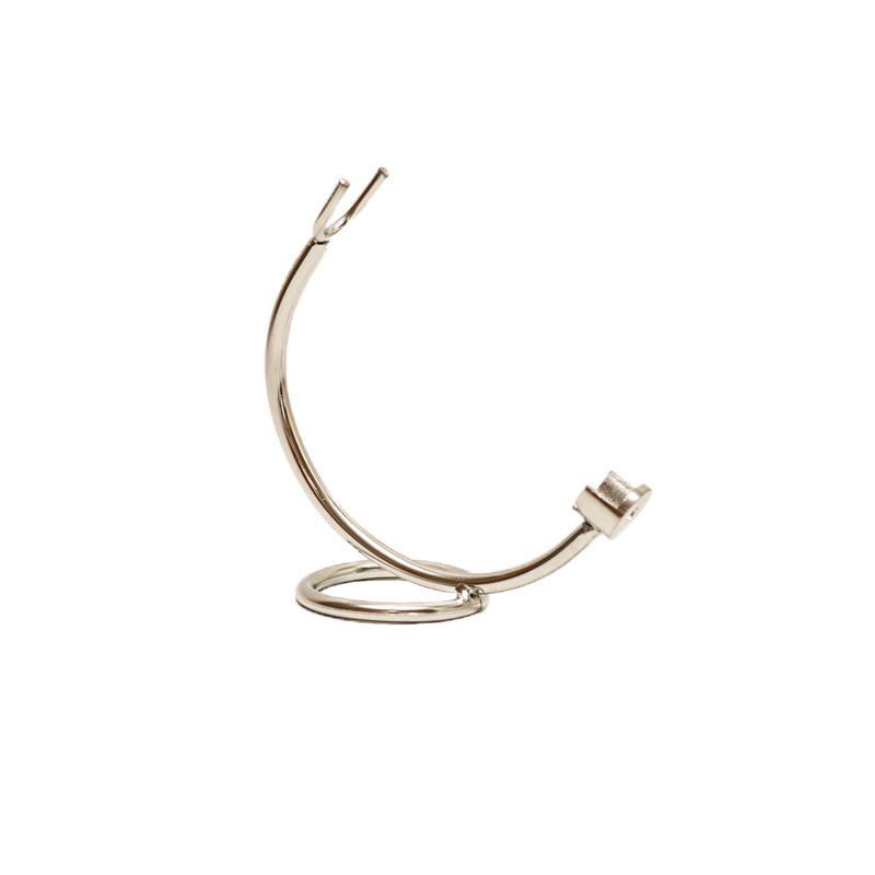 Mountaineer Brand White 3pin shav. & Chrome Stand