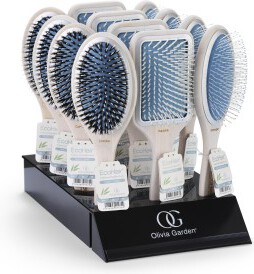 Olivia Garden Eco Hair Paddle Display, 12-Pcs