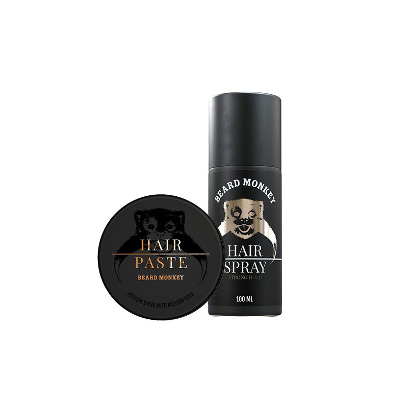 Beard Monkey Hair Kit - Paste & Hairspray 100ml