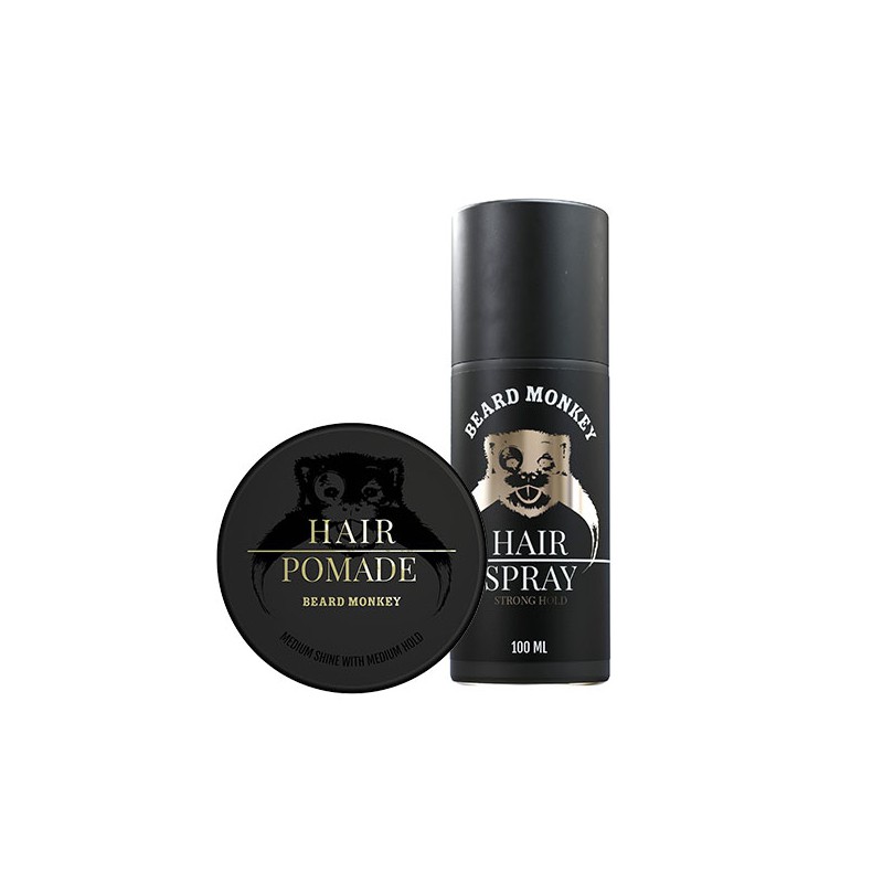 Beard Monkey Hair Kit - Pomade & Hairspray 100ml