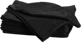Bleachsafe towel black 34x82 cm