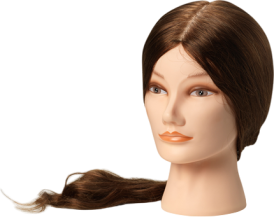 Mannequin Frisördocka Extra Long Dark Brown 55/60cm