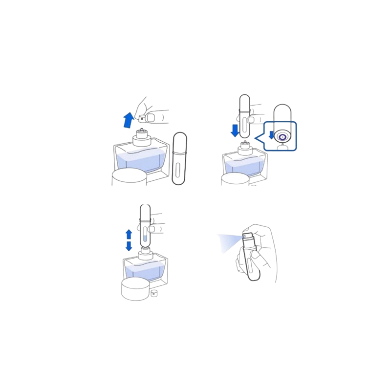 Mini Refill Parfymflaska Svart 5ml