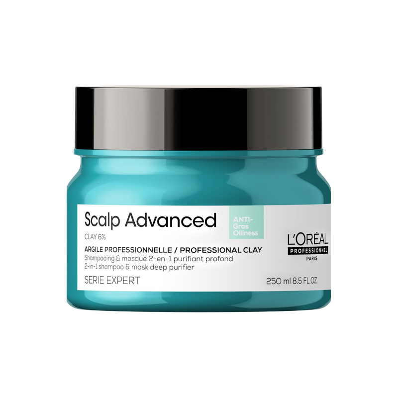 L'Oréal Professionnel Scalp Advanced Anti-Oiliness 2-in-1 Deep Purifier Clay Hair Mask 250ml