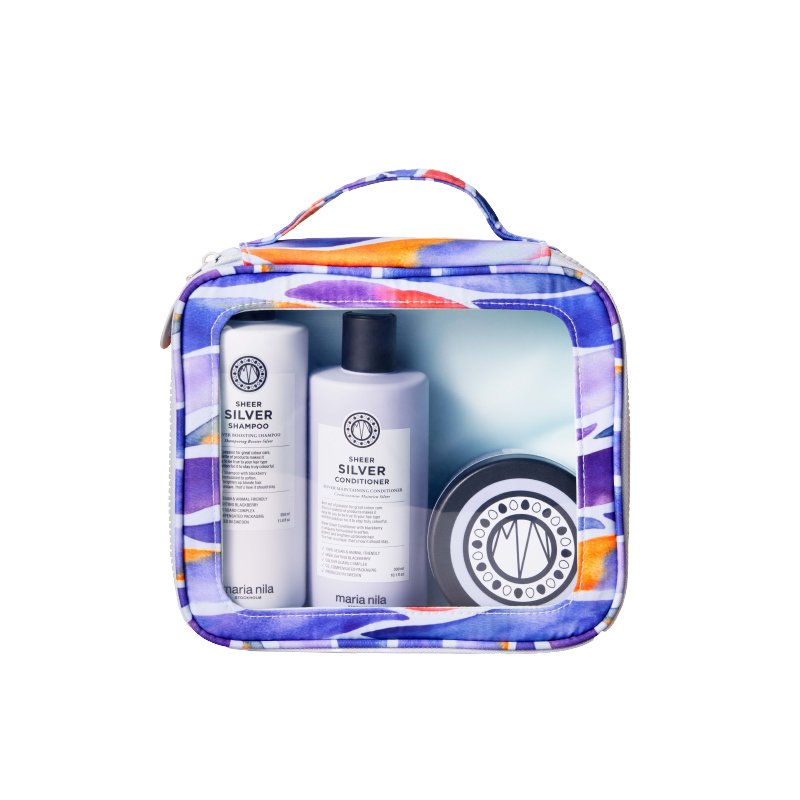 Maria Nila Sheer Silver Beauty Bag