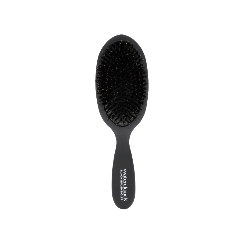 Waterclouds Black Brush NO.23 Natural Oval - Äkta Oval