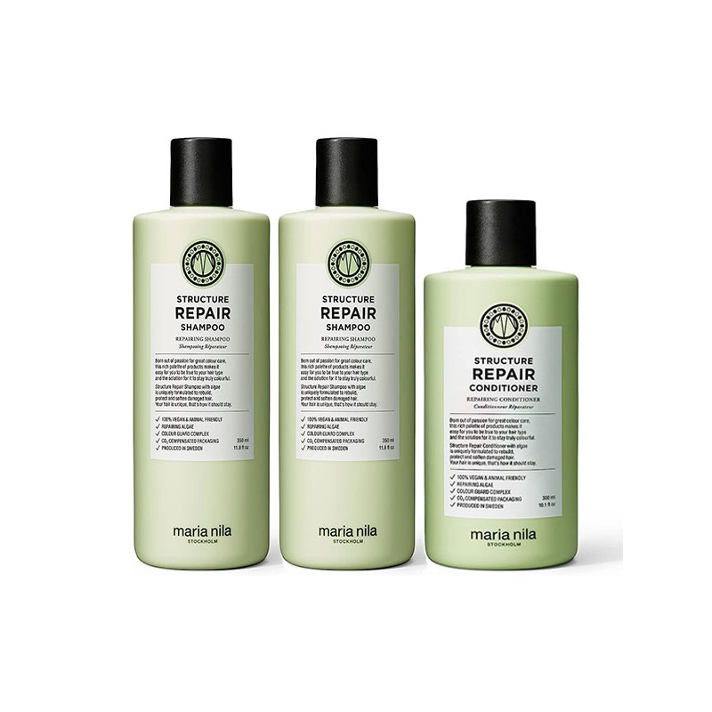 Maria Nila Structure Repair 2x Shampoo 350ml + Conditioner 300ml