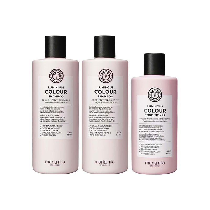 Maria Nila Luminous Colour 2x Shampoo 350ml + Conditioner 300ml