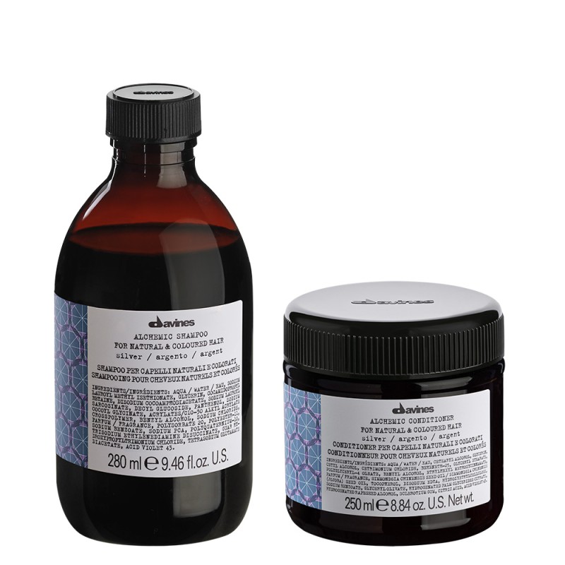 Davines Alchemic Silver Shampoo 280ml + Silver Conditioner 250ml