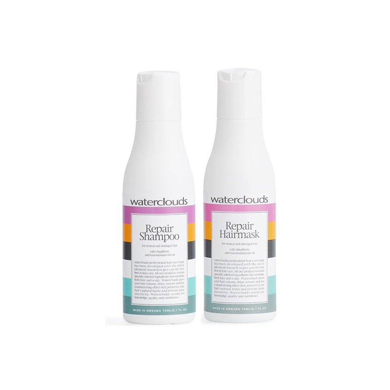 Waterclouds Repair Shampoo 70ml + Hairmask 70ml Duo