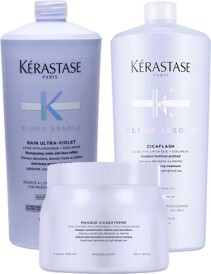 Kérastase solu Bain Ultra-Violet Shampoo 1000ml + Bain Lumiére 1000ml + Masque Cicaextreme 500Blond Abml