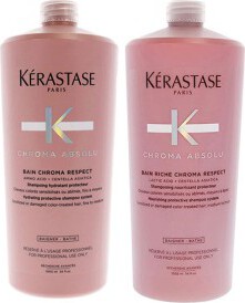 Kérastase Chroma Absolu Bain Respect Shampoo 1000ml + Riche Chroma Bain Respect 1000ml