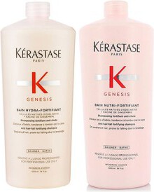 Kérastase Genesis Bain Hydra-Fortifiant 1000ml + Bain Nutri-Fortifiant 1000ml
