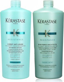 Kérastase Resistance Bain Force Architecte 1000ml + Ciment Anti-usure Topseal 1000ml