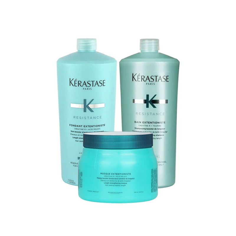 Kérastase Resistance Fondant Extentioniste 1000ml + Bain Extentioniste 1000ml + Masque Extentioniste 500ml