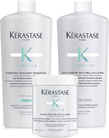 Kérastase Symbiose Fondant Apaisant Essentiel 1000ml + Bain Créme Anti-Pelliculaire 1000ml + Micro-Peeling Cellulaire 500ml