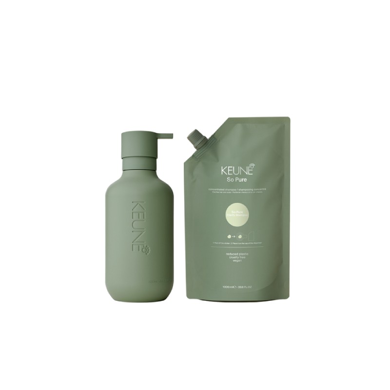 Keune So Pure Clarify Shampoo 1000ml + So Pure Refill Bottle 1000ml