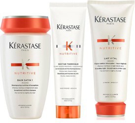 Kérastase Nutritive Bain Satin 250ml + Nutritive Lait Vital 200ml + Nutritive Nectar Termique 150ml