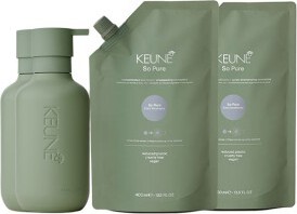 Keune So Pure Cool Shampoo 400ml + So Pure Cool Conditioner 400ml + So Pure Refill Bottle 400ml