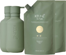 Keune So Pure Restore Shampoo 1000ml + So Pure Restore Conditioner 1000ml + So Pure Refill Bottle 1000ml