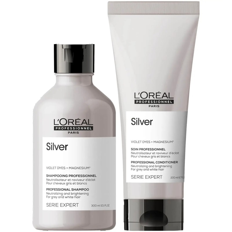 Loréal Professionnel Silver Shampoo 300ml + Conditioner 200ml