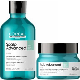 L'Oréal Professionnel Serié Expert Scalp Advanced Anti-Oiliness Hair Shampoo 300ml + Mask 250ml Duo
