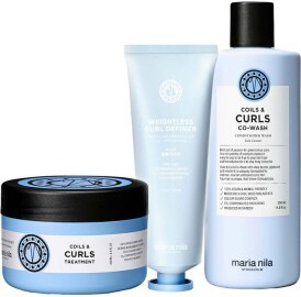 Maria Nila Coils & Curls Co-Wash 350ml + Mask 250ml + Coils & Curls Weightless Curl Definer 125ml