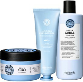 Maria Nila Coils & Curls Co-Wash 350ml + Mask 250ml + Coils & Curls Luscious Curl Definer 125ml