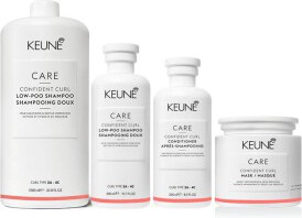 Keune Care Confident Curl Shampoo 1000ml + Shampoo 300ml + Conditioner 250ml + Mask 500ml