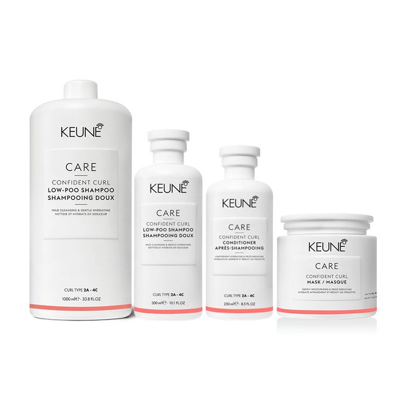 Keune Care Confident Curl Shampoo 1000ml + Shampoo 300ml + Conditioner 250ml + Mask 500ml