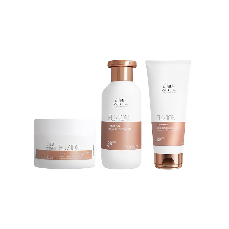Wella Fusion Trio Shampoo 250ml + Conditioner 200ml + Mask 150ml