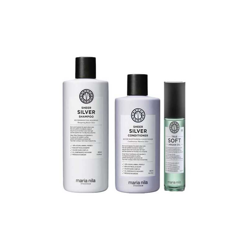 Maria Nila Sheer Silver Trio Argan Oil 100ml