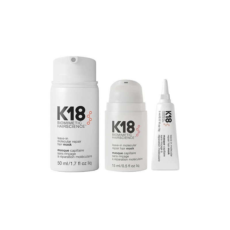 K18 Leave In Molecular Repair Mask 50ml + Leave In Molecular Repair Mask 15ml + Leave In Molecular Repair Mask Dose 5ml