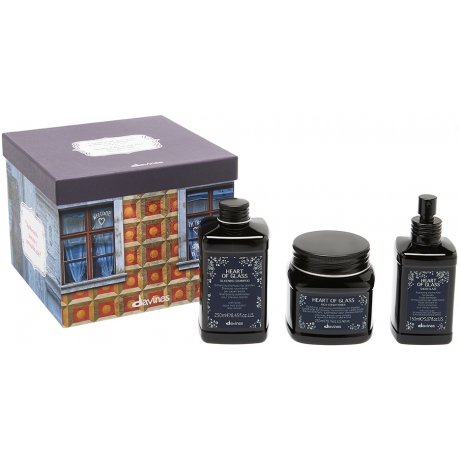 Davines Heart Of Glass Kit Shampoo 250ml + Conditioner 250ml + Glaze 150ml